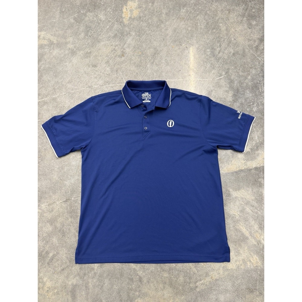 The Open Ahead 145th Royal Troon 2016 Polo Golf Shirt‎ Size Medium Blue